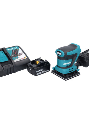 Makita DBO481RT1 Cordless Finishing Sander 112 x 102mm 18V + 1x Battery 5.0Ah + Charger