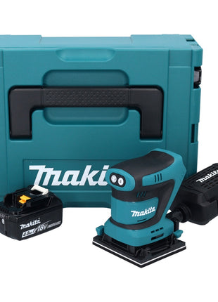 Makita DBO 481 M1J Cordless orbital sander 18 V 112 x 102 mm + 1x rechargeable battery 4.0 Ah + Makpac - without charger