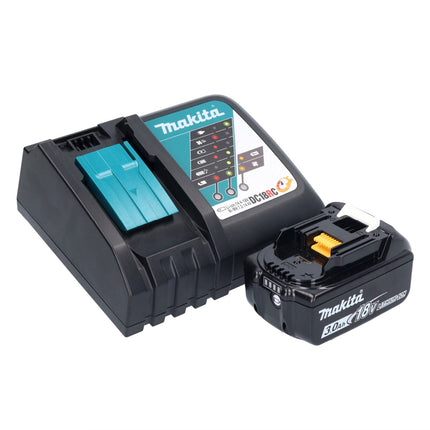 Taladro percutor inalámbrico Makita DHP 453 RF1X1 18 V 42 Nm + 1x batería 3,0 Ah + cargador + set de accesorios 74 piezas + estuche