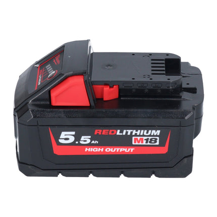 Batería recargable Milwaukee M18 HB 5.5 18 V 5.5 Ah / 5500 mAh Li-Ion High Output ( 4932464712 ) con indicador de nivel de carga