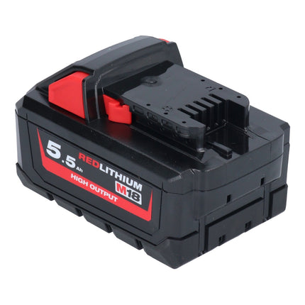 Batería recargable Milwaukee M18 HB 5.5 18 V 5.5 Ah / 5500 mAh Li-Ion High Output ( 4932464712 ) con indicador de nivel de carga