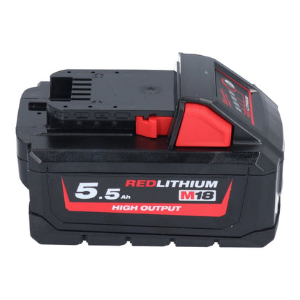 Batería recargable Milwaukee M18 HB 5.5 18 V 5.5 Ah / 5500 mAh Li-Ion High Output ( 4932464712 ) con indicador de nivel de carga