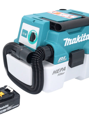 Makita DVC 750 LM1 cordless hoover LXT 18 V 67 mbar 7.5 l brushless + 1x rechargeable battery 4.0 Ah - without charger
