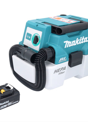Makita DVC 750 LT1 cordless hoover LXT 18 V 67 mbar 7.5 l brushless + 1x rechargeable battery 5.0 Ah - without charger
