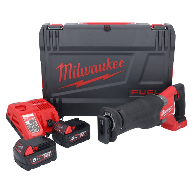 Milwaukee M18 ONEFSZ-502X Cordless Sawzall 18V Brushless + 2x Batteries 5.0Ah + Charger + Case HD Box (4933478294)
