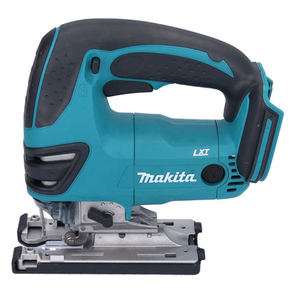 Seghetto alternativo a batteria Makita DJV 180 RT1J 18 V + 1x batteria ricaricabile 5,0 Ah + caricabatterie + set di lame per seghetto alternativo da 5 pezzi + Makpac