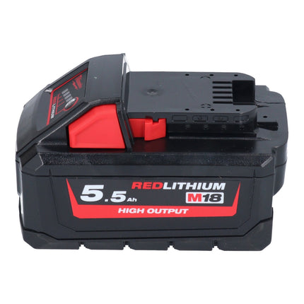 Set di batterie Milwaukee M18 HB 5.5 2x 18 V 5.5 Ah / 5500 mAh Li-Ion High Output ( 2x 4932464712 ) con indicatore del livello di carica