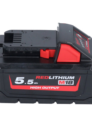 Milwaukee M18 NRG-554 Battery Starter Set High Output 18 V + 4x battery 5.5 Ah ( 4x 4932464712 ) + M12-18 FC charger ( 4932451079 )
