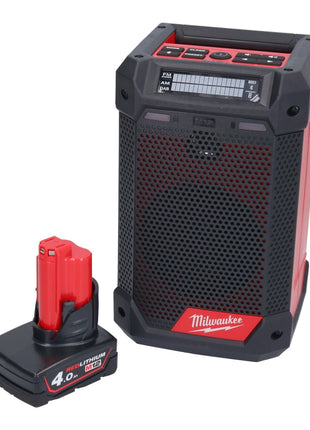 Milwaukee M12 RCDAB+-401 Cordless Radio charger DAB+ 12V + 1x Battery 4.0Ah - without charger