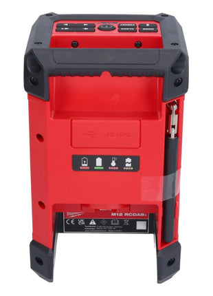 Milwaukee M12 RCDAB+-401 Cordless Radio charger DAB+ 12V + 1x Battery 4.0Ah + Charger