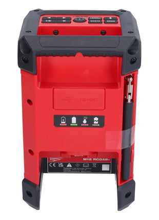 Milwaukee M12 RCDAB+-401 Cordless Radio charger DAB+ 12V + 2x Batteries 4.0Ah + Charger