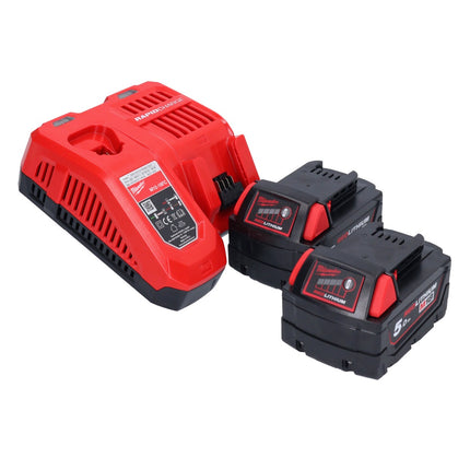 Milwaukee M18 FH-502 cordless hammer drill 18 V 2.5 J SDS plus Brushless + 2x rechargeable battery 5.0 Ah + charger