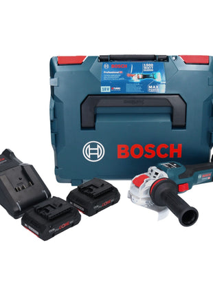Bosch GWX 18V-15 SC Professional Akku Winkelschleifer 18 V 125 mm BITURBO X-LOCK + 2x ProCORE Akku 4,0 Ah + Ladegerät + L-BOXX - Toolbrothers