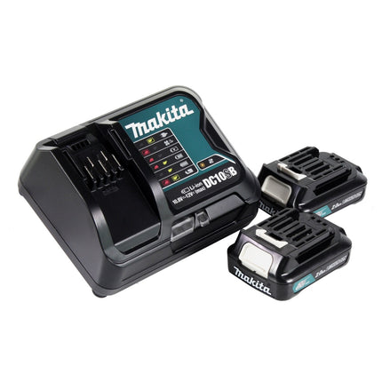 Makita CLX 237 SAJ kit spécial batterie perceuse à percussion DF 333 D + scie sauteuse sans fil JV 101 D + 2x batterie 2,0 Ah + chargeur + Makpac