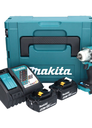Makita DTW 302 RTJ Akku Schlagschrauber 18 V 300 Nm 3/8" Brushless + 2x Akku 5,0 Ah + Ladegerät + Makpac - Toolbrothers