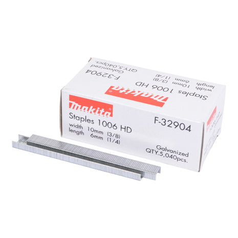 Zszywki Makita długość 6 mm korona 10 mm 10,55 x 0,55 x 1,15 mm ocynkowane ( F-32904 )