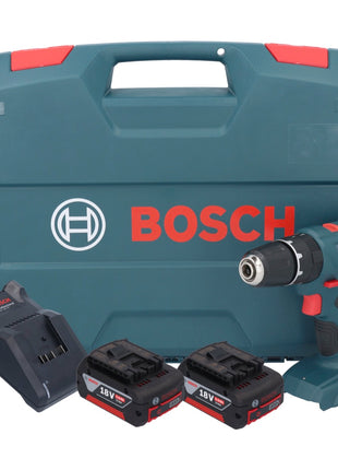 Bosch GSB 18V-21 cordless impact drill 18 V 55 Nm + 2x rechargeable battery 5.0 Ah + charger + L-case