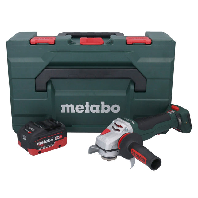 Metabo WPBA 18 LTX BL 15-125 Quick DS akumulatorowa szlifierka kątowa 18 V 125 mm bezszczotkowa + 1x akumulator 10,0 Ah + metaBOX - bez ładowarki