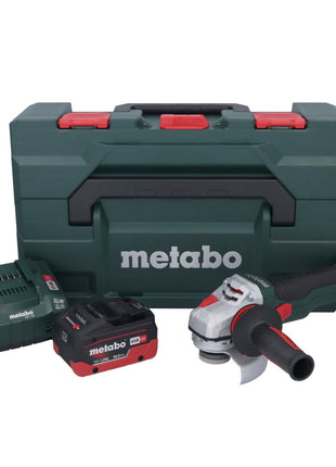 Metabo WB 18 LTX BL 15-125 Amoladora angular de batería Quick 18 V 125 mm sin escobillas + 1x batería 10,0 Ah + cargador + metaBOX