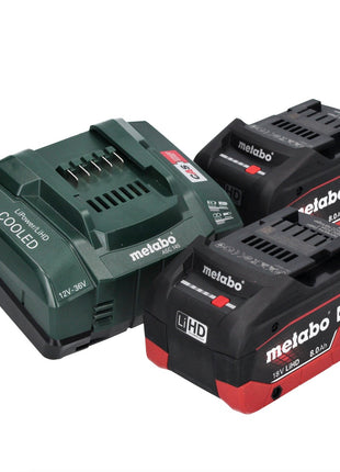 Metabo WB 18 LT BL 11-125 Quick Akku Winkelschleifer 18 V 125 mm Brushless + 2x Akku 8,0 Ah + Ladegerät + metaBOX ( 613054810 ) - Toolbrothers