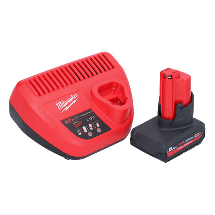 Milwaukee Milwaukee M12 GG-501 Batterie pompe à graisse 12 V 562 bar + 1x batterie 5,0 Ah + chargeur