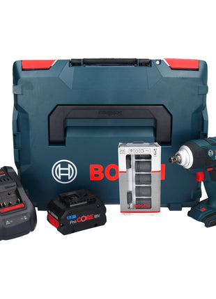 Bosch GDS 18V-300 Visseuse à choc sans fil 18 V 300 Nm 1/2'' Brushless + 1x batterie ProCORE 8,0 Ah + chargeur + 7 pcs. de douilles + L-Boxx