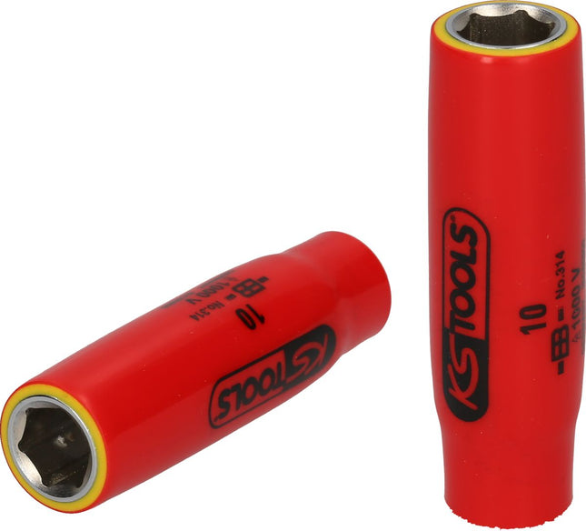 KS TOOLS 1/4' Bussola con isolamento protettivo, 7mm, lunga ( 117.2344 )