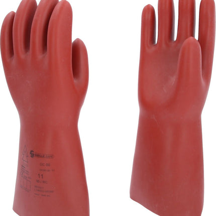 KS TOOLS Elektriker-Schutzhandschuh mit mechanischem Schutz, Größe 11, Klasse 00, rot ( 117.0067 )