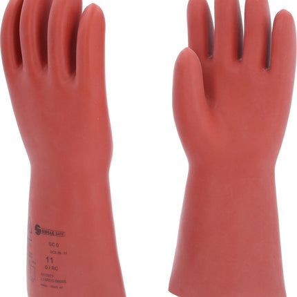 KS TOOLS Elektriker-Schutzhandschuh mit mechanischem Schutz, Größe 11, Klasse 0, rot ( 117.0070 ) - Toolbrothers