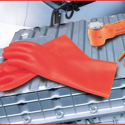 KS TOOLS Guanto di protezione da elettricista con protezione meccanica e termica, taglia 10, classe 2, rosso ( 117.0093 )