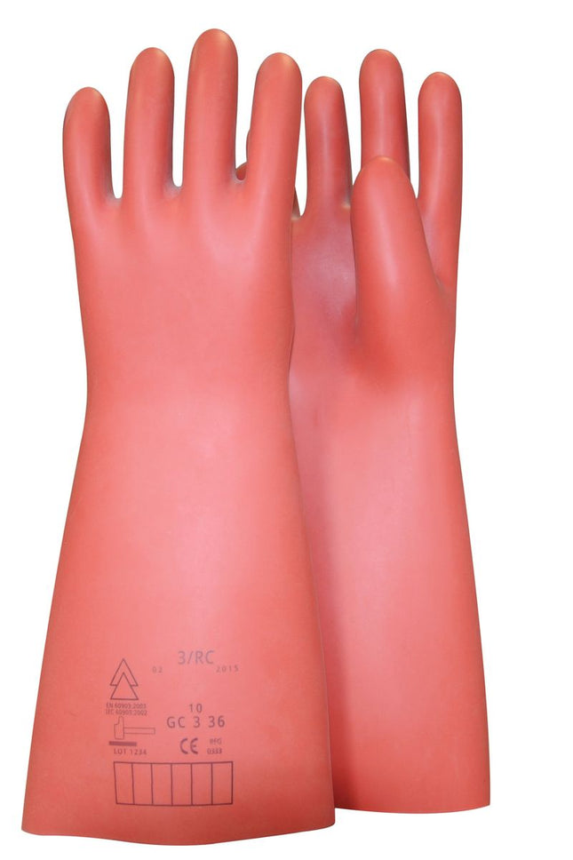 KS TOOLS Guanto di protezione da elettricista con protezione meccanica e termica, taglia 10, classe 2, rosso ( 117.0093 )
