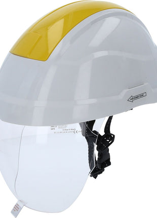 KS TOOLS Casco di protezione da lavoro con protezione per il viso, giallo ( 117.0136 )