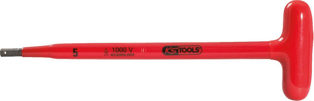 KS TOOLS T-Griff-Innensechskant-Stiftschlüssel mit Schutzisolierung, 5x160mm ( 117.1678 ) - Toolbrothers