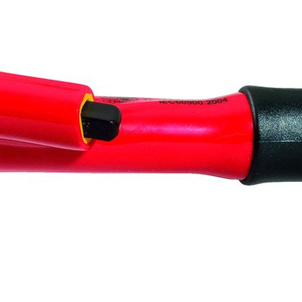 KS TOOLS Carraca reversible de 3/8" con aislamiento protector y mecanismo de bloqueo, 32 dientes (117.3800)