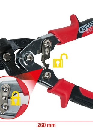 KS TOOLS Figuren-Durchlaufschere, rechtsschneidend ( 118.0045 ) - Toolbrothers