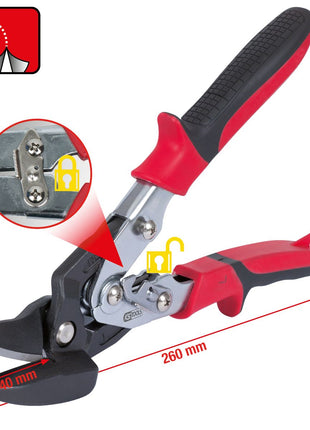 KS TOOLS Figuren-Durchlaufschere, linksschneidend ( 118.0046 ) - Toolbrothers