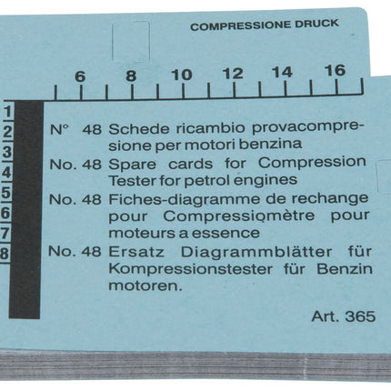KS TOOLS Kompressions-Druckprüfgerät-Diagrammkarten-Satz für Benzinmotoren (VPE=48) ( 150.1654 ) - Toolbrothers