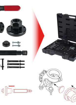 KS TOOLS Radlager-Werkzeug-Satz für Ford Transit, 17-tlg ( 150.2370 ) - Toolbrothers