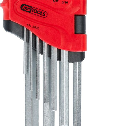 KS TOOLS Innensechskant-Winkelstiftschlüssel-Satz, lang, 10-tlg Zoll ( 151.5020 )