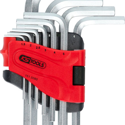KS TOOLS Jeu de clé mâle, 6 pans, 10 pcs1,5-10mm ( 151.5080 )