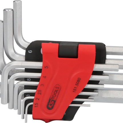 KS TOOLS Jeu de clé mâle, 6 pans, 10 pcs1,5-10mm ( 151.5080 )