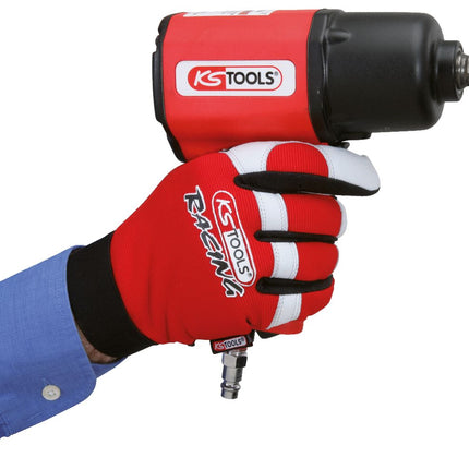 KS TOOLS Leder-Mechaniker-Handschuh, Vibrationsgedämmt, 10 ( 310.0255 ) - Toolbrothers