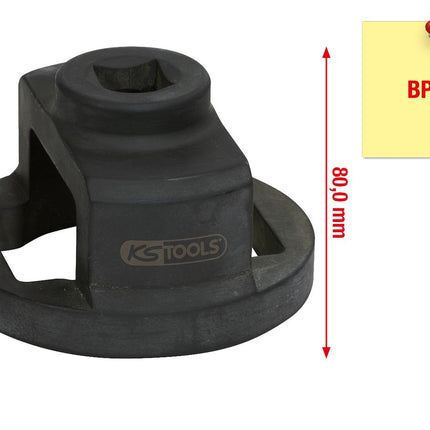KS TOOLS 3/4" Achsmuttern-Schlüssel für BPW, 80mm ( 450.0205 ) - Toolbrothers