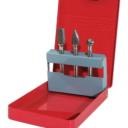 KS TOOLS HM Frässtift-Satz in Stahlblechkassette, 3-tlg ( 515.3203 ) - Toolbrothers