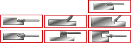 KS TOOLS HM Frässtift-Satz, Stahlblechkassette, 10-tlg ( 515.3210 ) - Toolbrothers