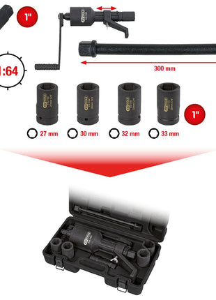 KS TOOLS Universal-Kraftvervielfältiger-Satz, 7-tlg ( 516.1180 ) - Toolbrothers