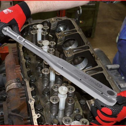 KS TOOLS Llave dinamométrica ALUTORQUEprecision de 1/2', 20-120 Nm, apriete hacia la derecha y la izquierda, cuadrado conductor doble ( 516.5035 )