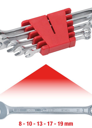 KS TOOLS Ringmaulschlüssel-Satz, abgewinkelt, 5-tlg 8-19mm ( 517.0045 ) - Toolbrothers
