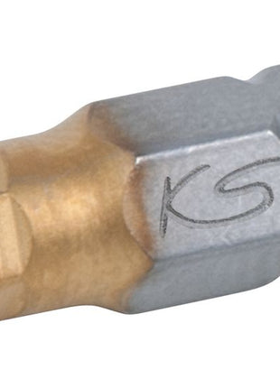 KS TOOLS Inserto TIN 1/4' ad esagono incassato, 25 mm, 10 mm, confezione da 5 ( 911.3679 )