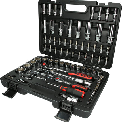 KS TOOLS 1/4"+1/2" CHROMEplus Steckschlüssel-Satz, 78-tlg ( 918.0678 )